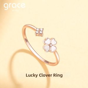 Grace Girl | Lucky Clover Design Luxury Minimalist Ring Gift