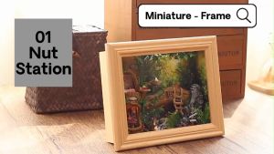 [Ready Stock] [Frame] DIY Dollhouse Miniature Kit Miniature Furniture with Dust Cover LED Light Wooden Mini House Mini Shop Cafe Bakery Cute Cheap Decoration Birthday Gift Door Gift Puzzle Handcrafted Handmade Educational Toys for Kids Girls Boys