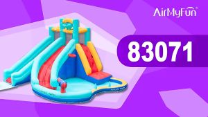 AIRMYFUN 83071 Kolam Kembung Bouncer Inflatable Giant Castle Water Double Slide Pool Outdoor Inflatable Bouncer Playground