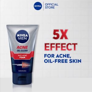 NIVEA Men Acne Oil Clear Foam 100g (Pencuci Muka)