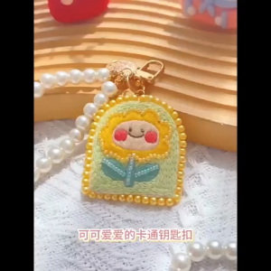 เย็บปักถักร้อยดอกไม้จี้ชุดมินิชุดปักครอสติ DIY จี้ชุดสำหรับการเริ่มต้นมือจักรเย็บผ้าเครื่องประดับของขวัญมินิชุดเย็บปักถักร้อยที่มี3D ลูกปัดความงามกระเป๋าเสน่ห์ตกแต่งบ้าน