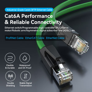 Vention CAT6A Ethernet cable CAT6A double shielded anti-interference cable SFTP RJ45 network port high transmission speed 10Gbps home network cable used for computer routers laptops commercial cables