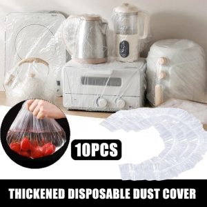 10PCS Dust Cover Disposable Furniture Dustproof Film Plastic Waterproof Kitchen Household Appliance Dust Proof Cover Disposable Plastic Dust Cover