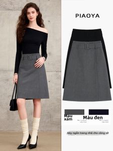 PIAOYA | Chân Váy Bodycon Cao Waist Đơn Giản Phong Cách Văn Phòng Mới Mùa Xuân