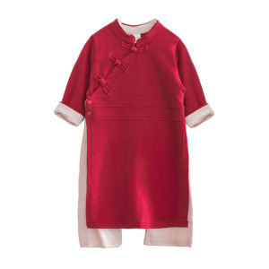 Baby Boy One Year Old Ceremony Clothes Cotton Romper Autumn Winter Hundred Day Banquet Infant Toddler Hanfu Chinese Style Childrens Clothing
