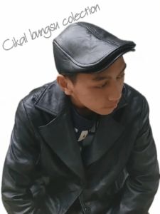 Promo Topi pet (topi copet) /topi pelukis kulit domba aslii fashion pria aslii Garut bisa cod - Topi kulit terlaris