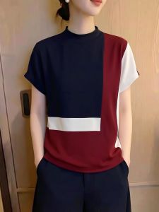UYFY | Round Neck Short Sleeve T-Shirt Women Slim Fit Versatile Youthful Casual