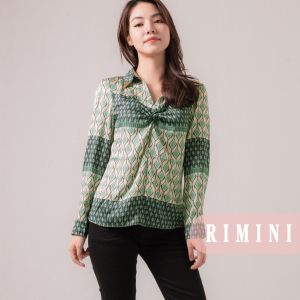 RIMINI - Atasan wanita Berlengan Panjang - Peggy Front Twist Top - 82370