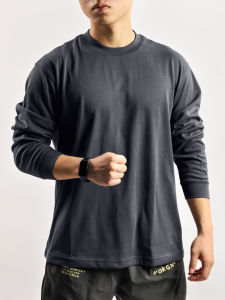 ORGN | Long Sleeve Solid Oversized Mens T-shirt Autumn Winter Casual Sportswear Round Neck