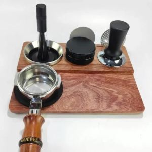 Trạm Nén Cà Phê Espresso Bằng Gỗ Sapele Giá Đỡ Portafilter Đa Năng Kèm Đế Nén Và Giá Đỡ Dành Cho Phụ Kiện Cà Phê 51mm 54mm 58mm Dành Cho Barista.