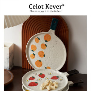 Oven-Use With Handle Ceramic Pizza Pan