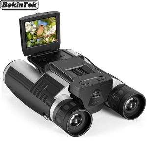 BekinTek 12x32 Digital Binoculars with Camera 2.4" LCD 8x Digital Zoom 48MP Photo 2.5K Video Recoder Camcorder for Bd Watching Concerts Sports Games