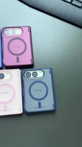 Ốp Lưng Điện Thoại iPhone Duo 18 Fold Chống Sốc Vỏ Cứng PC Trong Suốt Mờ Tích Hợp Sạc Không Dây Từ Tính