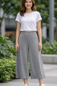 Stella Fashion women high waist wide-leg straight pants summer casual loose yoga stretch trouser Modal cotton loose pants
