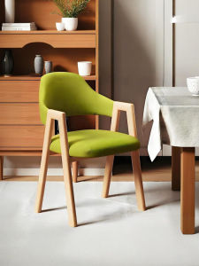 MU FENG ZHI NAN | Retro Solid Wood Dining Chair With Backrest