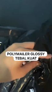 Polymailer Plastik Packing Onlineshop 15x30 100 pcs - Bahan LDPE Tebal Warna Hitam - Putih - Silver