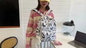 MOJOYCE Ba Lô Thời Trang Ba Lô Máy Tính Xách Tay In Hình Bướm Túi Đeo Vai Học Sinh Đi Du Lịch