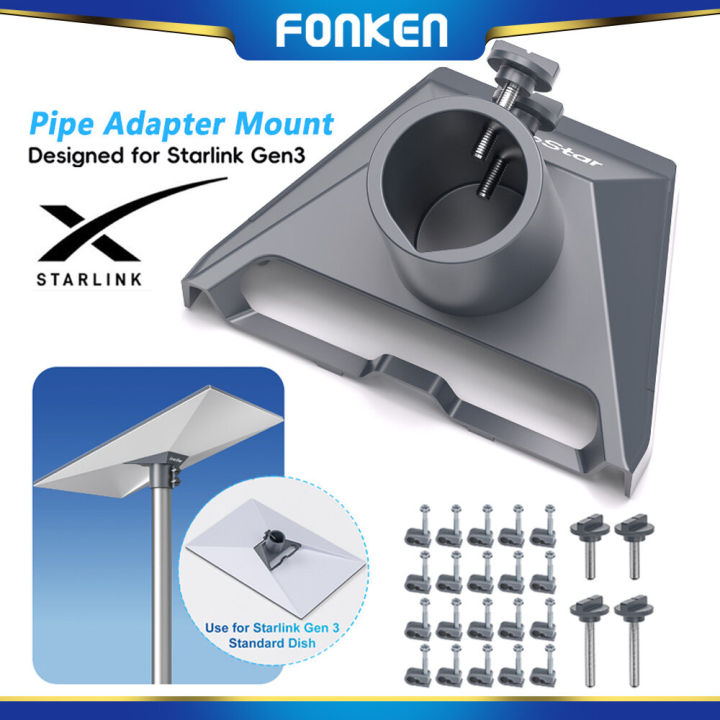 FOKEN Starlink Gen 3 Pipe Adapter Pole Mount Aluminum Alloy Bracket for ...