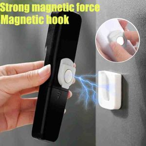 1-4PCS Hook Magnetic Adhesive Remote Control Storage Suction Cup Non Punching Strong Insertion Wall Hanging Rack Magnetic hook