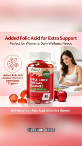 Careleaf ACV Gummies | 1000mg ACV & Folic Acid | Metabolism & Digest Support | 60 Chews