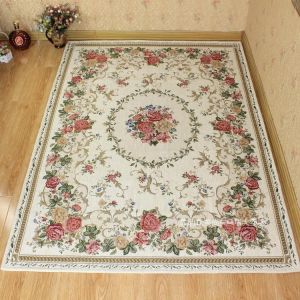 European Style Carpet Coffee Table Mat Bedroom Bedside Blanket Living Room Sofa French Vintage Countryside Floor Mat Photography