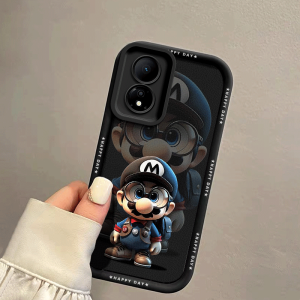 Honor Play 40 Phone Case Womens Full Cover Anti-Fall Simple Silicone Soft Shell Protection for WDY-AN00 Mario Cartoon Backpack