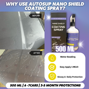 Autosup 500ml Nano Shield Coating Spray Untuk Kereta Atau Motosikal  Pelindung Cat Kualiti Tinggi Mudah Cepat dan Berbaloi