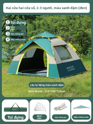 SIVASS | Lều Dã Ngoại Gấp Đựng Di Động Chuyên Nghiệp Mở Đóng Tự Động Bền Chống Gió Chống Nước