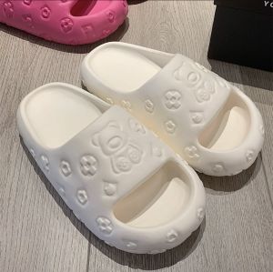 [READY STOCK🇲🇾] Women’s Korea ins Style EVA Thick and Soft Bottom Bear Design Flat Slipper Sandal Kasut Selipar Perempuan Sandal Outdoor Selipar Slides (Size Euro36-41)