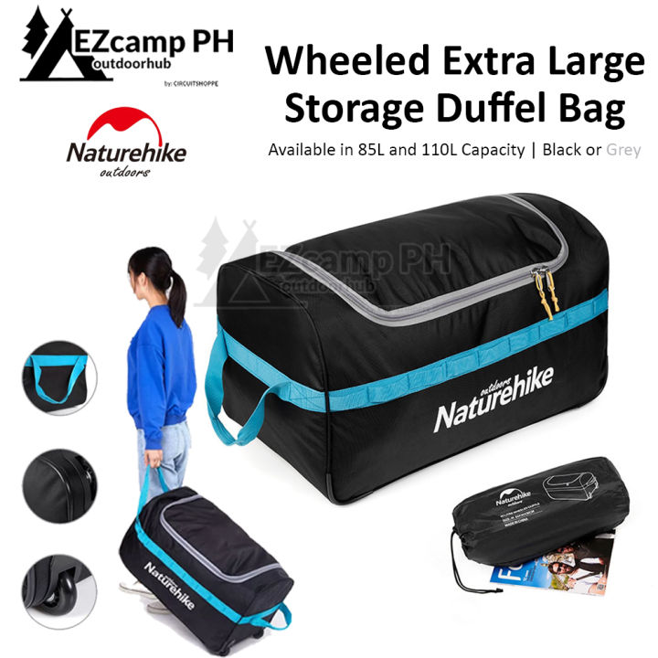 Naturehike 85L and 110L Packable Storage Duffle Bag Extra Large for Camping Travel Foldable Duffle Luggage Bag Ripstop Wheeled Rolling Wheels Duffel Bags Nature Hike Lazada PH