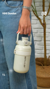 BOTTLEDJOY - แถมSticker+Postcard - ขวดน้ำเก็บความเย็น รุ่น 1L HIHI Dundun ขนาด 1000ml ขวดน้ำสแตนเลส