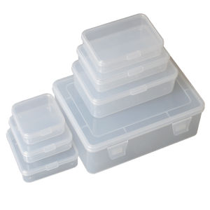 Portable Mini Storage Box Transparent Plastic Organizer Box Square Sub-Bin Storage Box for Home Organization And Storage