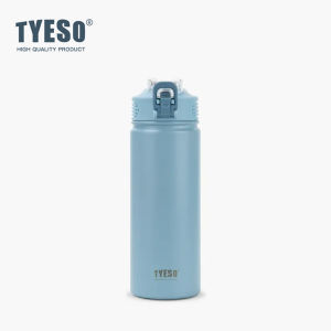 TYESO | Tyeso 600/750ml Thermal Flask with Lid Water Bottle Insulated Stainless Steel Vacuum Reusable Travel Mug for Hot Cold Beverages