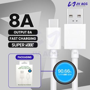 KABEL DATA TIPE C 65W/67W/80W SUPER VOOC FAST CHARGING UNTUK OPPO RENO 8T, 9 PLUS PRO, 3, 4, 5, 6
