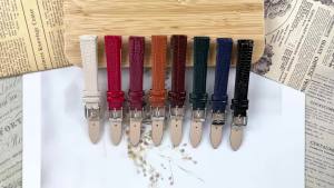 Ultra-thin PU Lizard-Patterned Leather Watchband 10mm 12mm 14mm 16mm Universal Women Bracelet Small Size Watch Strap Accessories