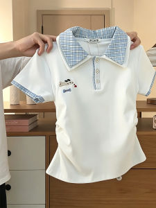 Áo Polo Tay Ngắn Cotton Sơ Mi Cho Trẻ Em Mùa Hè Thiết Kế Mới Hình Chú Chó Phong Cách Hàn Quốc
