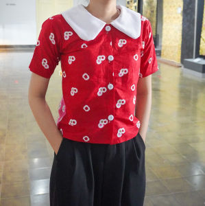 Kemeja Batik Crop Motif Jumputan Terbaru