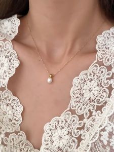 Gold Necklace Pawnable 18k Natural South Sea Pearl Pendant Necklace for Women - Tala by Kyla Official Store