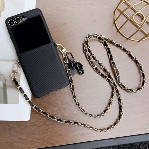 Samsung Galaxy Z Flip7/6/5/4/3/2 Case with Strap Hinge Protection Womens Style Foldable Screen Mobile Phone Cover by Xuan Xiao Qi