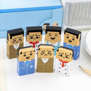 หนุ่มหล่อกลายเป็นหัวล้าน ยางลบแสนสนุก นักเรียน รางวัลคริสต์มาสสิ้นสุด รางวัลยางลบสําหรับเด็ก สร้างสรรค์ ตลก