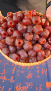 𝗼𝗹𝗹𝗼𝘄 𝗛𝗮𝘄𝘁𝗵𝗼𝗿𝗻 Dried Seedless Hollow Hawthorn Ball Preserved Fruit Sour Appetizer Snacks 空心山楂球酸甜果干