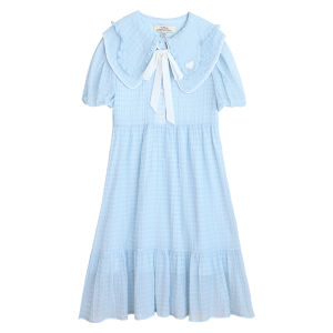 niffeilu | Pure College Style Dress With Doll Collar And Belly Concealing Slimming Design For Teenage Girls And Young Women