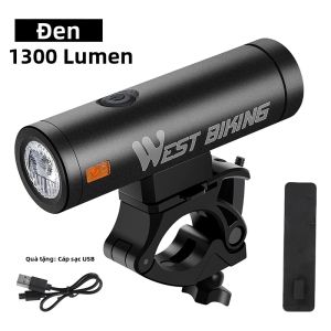 West Biking | Đèn Pha Xe Đạp WEST BIKING 1300LM Sạc USB 4500mAh Chống Nước IPX5 Đèn LED Xe Đạp Với 6 Chế Độ Chống Chói Khi Đạp Xe