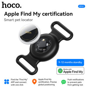 【Pet Collar Style】HOCO E91C Intelligent Ap*le Positioning Anti Loss Device Remote Precise Positioning One Click Call to Find GPS Pet Positioning Tracker Lost Reminder Find My Network Anti-Lost Locator