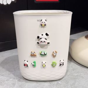 Large Capacity round Tubular Trash Can without Cover Cute Home Use Bathroom Living Room Bedroom Waste Bin Simple Design PP Material