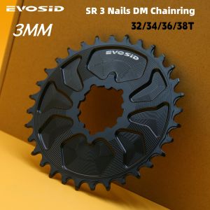 EVOSID Mountain Bike Chainring 32/34/36/38T MTB Bicycle Chainwheel 8-12S MTB Bike Crankset 3 Nails Narrow Wide Teeth Chainring