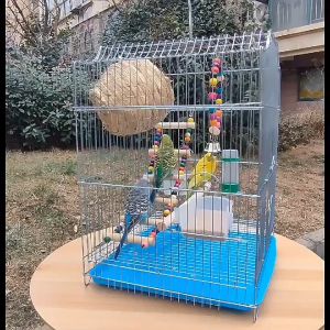 YSL กรงนกทรงเหลี่ยม แขวนได้ กรงสำหรับนก กระรอก ชูการ์ ไกลเดอร์ กรงทรงบ้านเล็ก กรงนก กรงชูก้า กระรอก กระแต หนูแฮมเตอร์ อุปกรณ์ครบชุด ราคาโรงงานคร้า 33*30*44cm