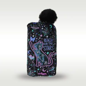 Austria Smiggle กระเป๋าคลัทช์สำหรับเด็กของแท้กล่องดินสอคาวาอี้กล่องเครื่องเขียนแมวดาวสีดำสวยกระเป๋าใส่ดินสอโรงเรียน