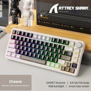 ATTACK SHARK | Attack Shark X85PRO RGB Wireless Keyboard Gasket Structure Hot Swap Alloy Knob Smart Color Screen Tri-Mode Win/Mac