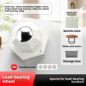 MONLEYTA | German Quality Universal Wheels Mobile Base Silent Mini Ball Bearing Coffee Table Furniture Moving Tool Stainless Steel Roller